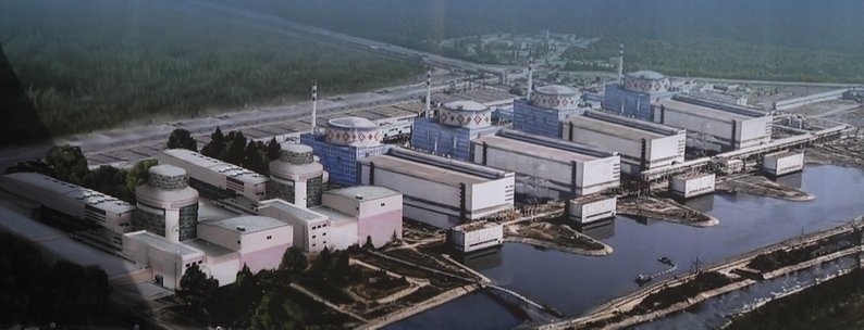 Майбутній вигляд Хмельницької атомної електростанції після будівництва п'ятого і шостого енергоблоків